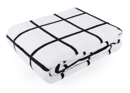 My Best Home Mikroszálas takaró GEOMETRIKUS 150x200 cm-es méretű, fekete fehér színű.