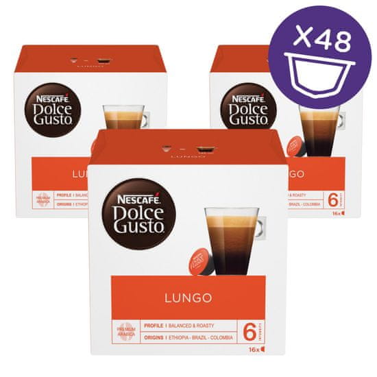 NESCAFÉ Dolce Gusto CAFFE LUNGO Kávékapszula, 3x16 db