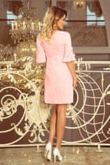 Numoco Női virágos ruha Neva pasztell rózsaszín XL