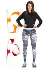 Bas Bleu Női sportos leggings Code white-grey + Gázmaszk FFP2, többszínű, XL