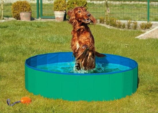 Karlie Összecsukható medence kutyáknak zöld-kék 80x20 cm