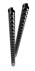 Genie  műanyag fésűs spirálkötés, A4 8 mm, fekete, 25 db