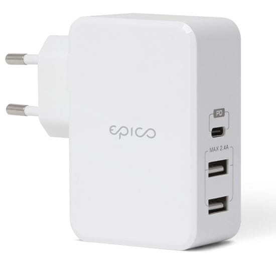 EPICO QUICK PD CHARGER with 3 USB ports - fehér 9915101100048