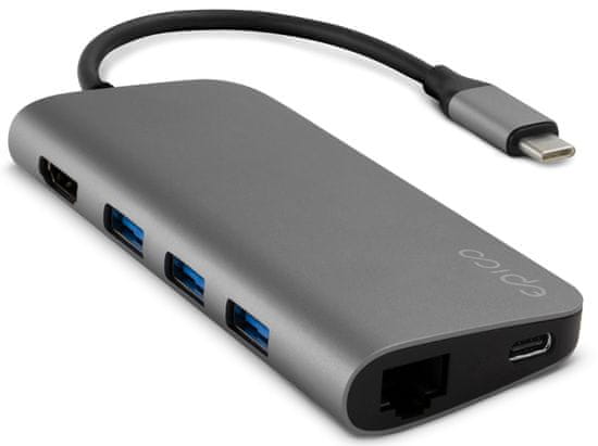EPICO USB Type-C Hub Multi-Port 4k HDMI &amp; Ethernet - space grey/black 9915111900010