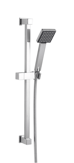 TimeLife 60 cm-es zuhanyzó készlet, rozsdamentes acél, szögletes, 150 cm-es tömlő