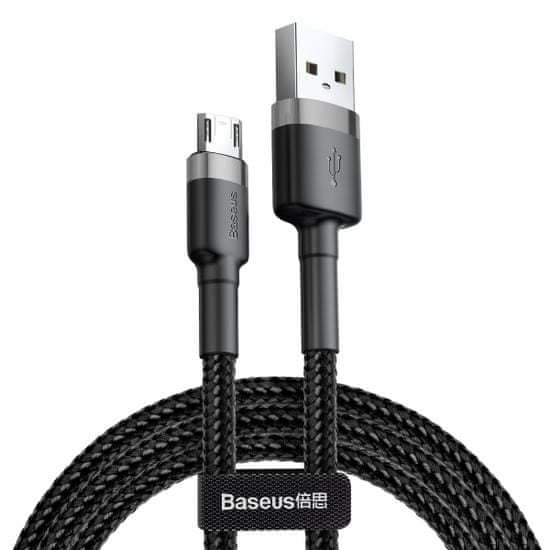 BASEUS Cafule adatkábel Micro USB, 1m, szürke-fekete CAMKLF-BG1