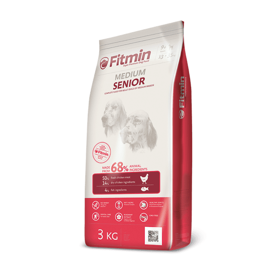 Fitmin Medium Senior Száraz kutyatáp, 3 kg