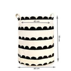 KONDELA Szemét mosásra Plejo típus 2 - fehér fekete minta