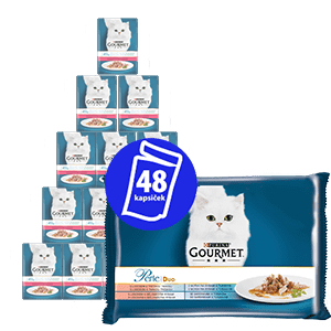 Gourmet Perle multipack 12(4×85g) - halas duó 3+1 ingyen