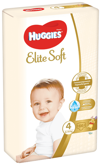 Huggies Elite Soft 4, (8–14kg), 66 db