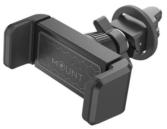 CELLY Univerzális mobiltelefon tartó szellőzőrácshoz, forgatható csuklóval Mount Mount 360, fekete MOUNTVENT360BK