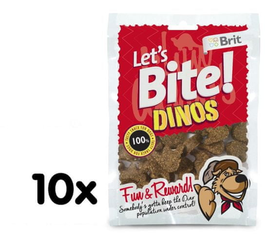Brit Lets Bite Dinos Jutalomfalat, 10x150 g