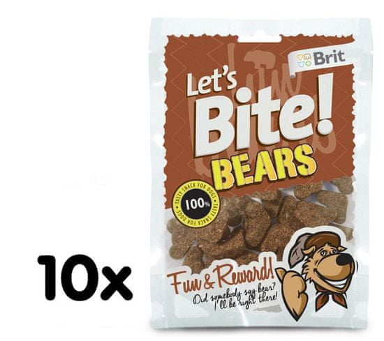 Brit Lets Bite Bears Jutalomfalat, 10x150 g