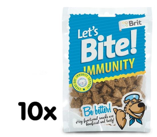 Brit Lets Bite Immunity Jutalomfalat, 10x150 g