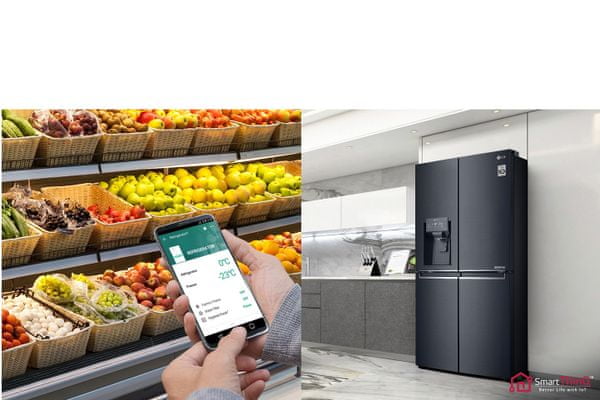 LG GMX844MCKV amerikai hűtőszekrény intelligens okostelefon-csatlakozás
