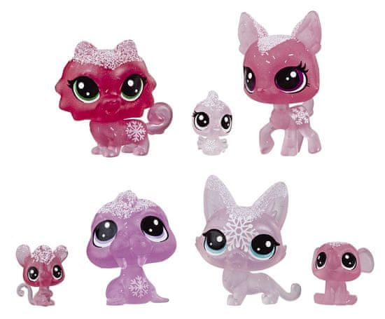 Littlest Pet Shop Állatkák a Jégvarázsból, 7 db, rózsaszín