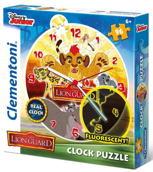 Clementoni Oroszlánkirály puzzle óra 96 darabos