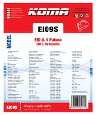 KOMA EI09S - 12 darabos porzsákkészlet EIO č.9 Futura porszívókhoz, szintetikus