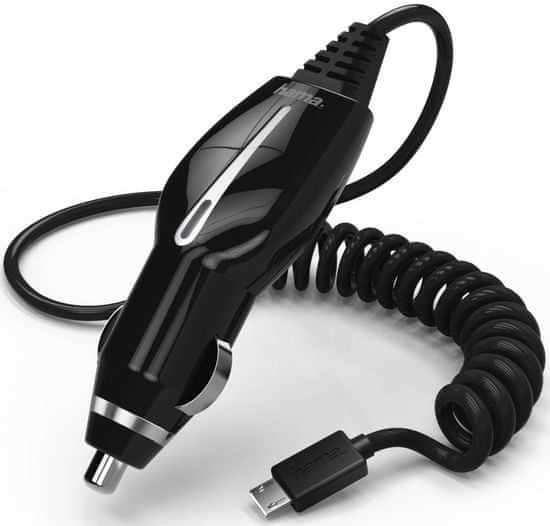 Hama Autós töltő spirálkábellel, micro USB, 1,2 A 173605