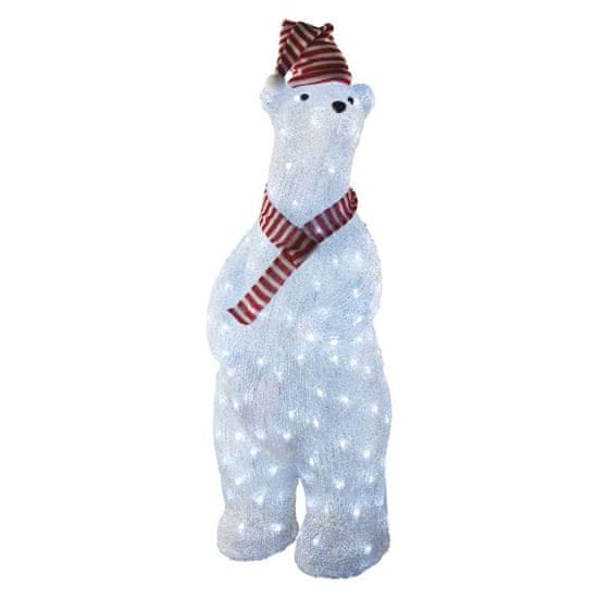 EMOS LED karácsonyi medve alakban, 80cm, kültéri, hűvös fehér, időzítő