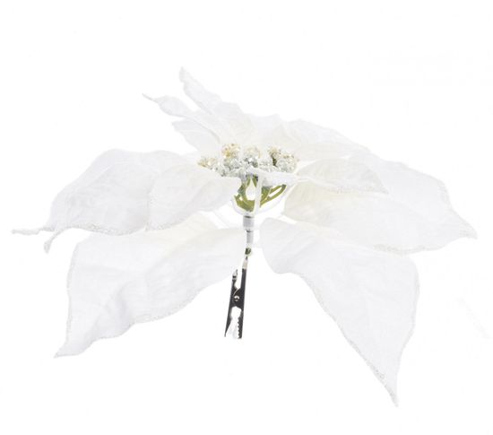 Kaemingk Virág csipeszen, kb. 24 cm, fehér