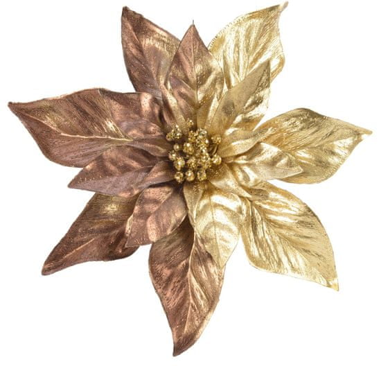 Kaemingk Karácsonyi csillag, csipeszes, kb. 23 cm, arany