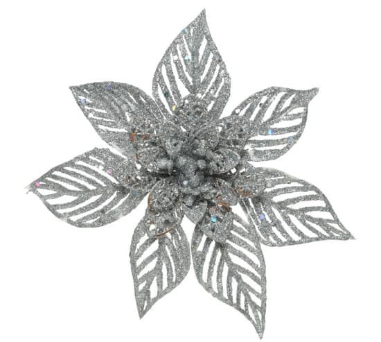 Kaemingk Karácsonyi csillag, csipeszes, kb. 23x5 cm, pezsgő