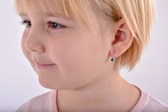 Cutie Jewellery Csodaszép rózsaszín arany gyermek fülbevaló C1537-10X-4 (Szín fehér)
