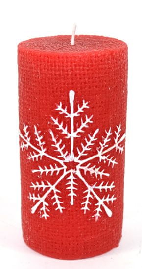 DUE ESSE Karácsonyi dekoráció gyertya 11 cm, hópehely