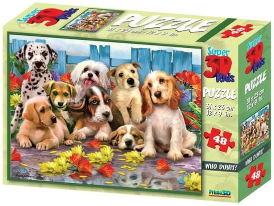 Lamps 3D Puzzle Kutyák, 48 darabos