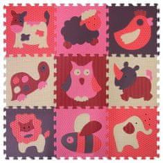 BABY GREAT habszivacs puzzle állatok piros-rózsaszín SX (30x30)