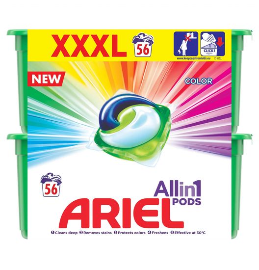 Ariel Color 3in1 Mosókapszula, 56 db