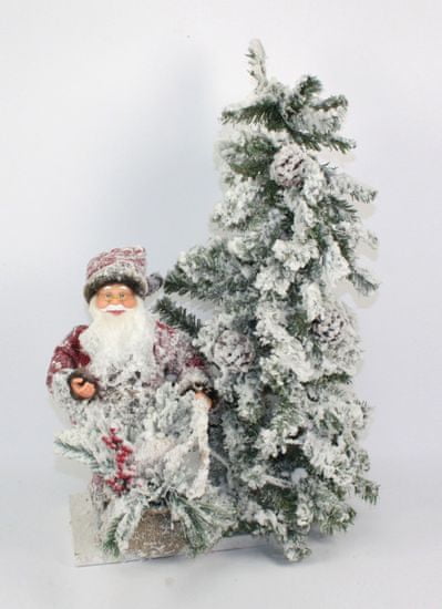 DUE ESSE Világító karácsonyfa Télapóval 56 x 35 cm