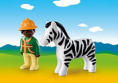 PLAYMOBIL 1.2.3 9257 Zebra Keeper