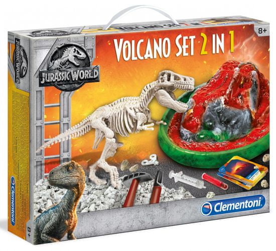 Clementoni Jurassic World 2 - Vulkán + TREX 2in1