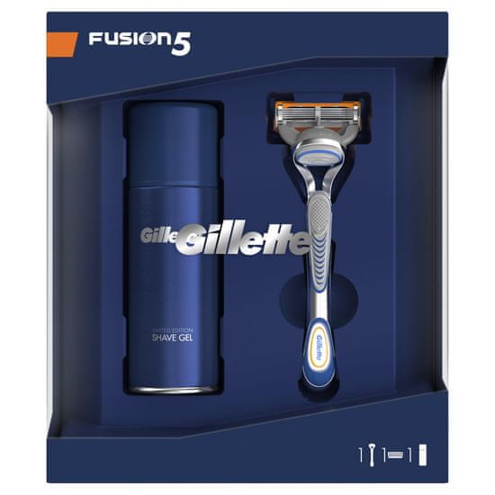 Gillette Fusion5 borotva + Sensitive borotválkozó gél ajándékcsomag