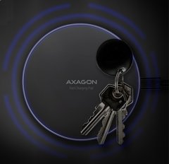 AXAGON Vezeték nélküli gyorstöltő Qi WDC-P10T, fekete
