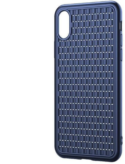 BASEUS BV Weaving Series védőfedél iPhone XS Max modell számára, kék, WIAPIPH65-BV03