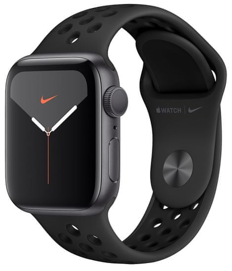 Apple Watch Nike Series 5 GPS, 40mm Space Grey Aluminium Case with Anthracite/Black Nike Sport Band (MX3T2HC/A)