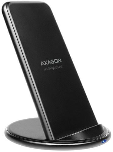 AXAGON Vezeték nélküli Qi gyors töltő WDC-S10D állvány, fekete