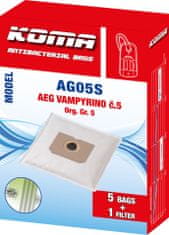 KOMA AG05S - Porszívó Porzsák AEG Vampyr Nr. 5, szintetikus, 5 db