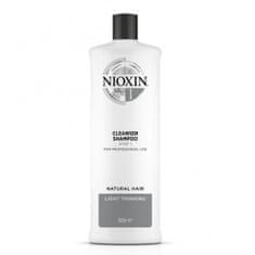 Nioxin Sampon vékonyszálú, enyhén elvékonyodó természetes hajra System 1 (Shampoo Cleanser System 1) (Mennyiség 300 ml)