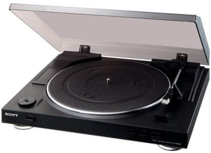 Hagyományos gramofon sony ps-lx300usb usb kimenettel lemezek digitalizálása mp3-ra 29,5 cm átmérőjű stabil lemez rca karos működés gyémánt tű 2 sebesség 33 és 45 fordulat kiegyensúlyozott kar porvédő tok