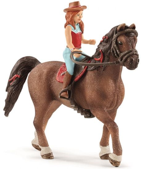 Schleich Vörös hajú Hannah és lova Cayenne