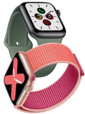 Apple Watch Series 5 okosóra, Retina kijelző folyamatosa bekapcsolt EKG pulzus szívtevékenység folyamatos figyelése zenelejátszó hívások értesítések NFC Apple Pay fizetés zaj App Store