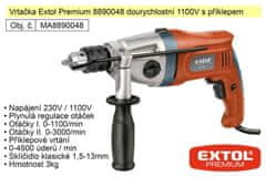 Extol Premium Elektromos kétfokozatú fúrógép 1100 W Extol Premium 8890048