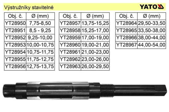 YATO Állítható dörzsár 29,50-33,50 mm HSS