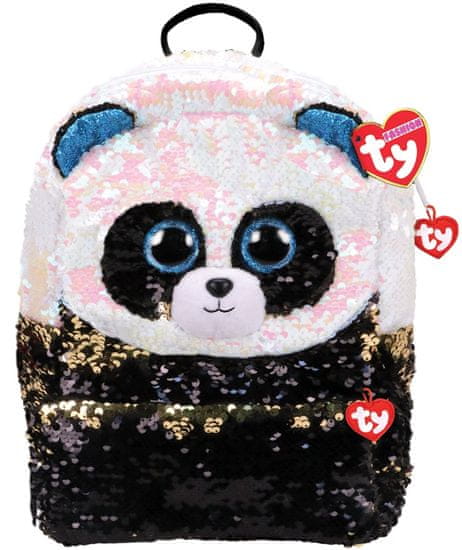 TY Fashion Sequins large Bamboo hátizsák átfordítható flitterekkel - panda