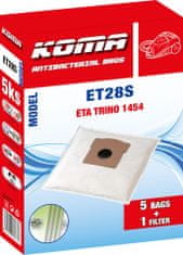 KOMA ET28S - Porszívó Porzsák ETA Trino 1454, szintetikus, 5 db