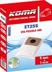 KOMA ET25S - Porszívó Porzsák ETA Piccolo 1409, szintetikus, 5 db